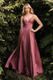 Cinderella Divine 7485 - A-Line Long Satin Gown