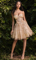 Cinderella Divine 9243 - Cocktail  Applique Dress