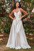 Cinderella Divine BD104W - Gown with Satin A-Line Sleeves