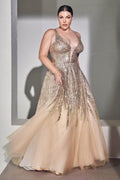 Cinderella Divine C135C - Sparkle Beaded Prom Dress