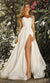 Cinderella Divine CD0166W - Bridal Sweetheart Dress with High Slit