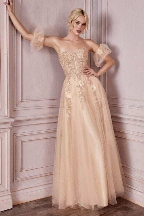 Cinderella Divine CD0191 - Prom Dress with Beaded Corset