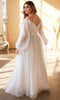 Cinderella Divine CD243WC - Long Sleeve Wedding Dress in Sheer