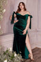 Cinderella Divine CD956C - Velvet Plus Size Gown