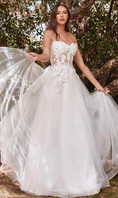 Cinderella Divine CD962W - Wedding Ballgown in Lace Tulle