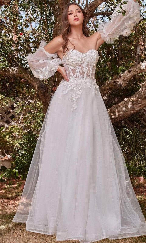 Cinderella Divine CD962W - Wedding Ballgown in Lace Tulle