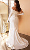 Cinderella Divine CD979W - Asymmetrical One Shoulder Wedding Dress