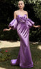 Cinderella Divine CD983C - Long Gown with Puff Sleeves