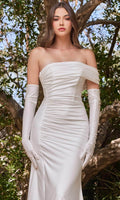 Cinderella Divine CD986W - Mermaid One Shoulder Wedding Gown