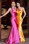 Cinderella Divine CH164 -Fitted One-Shoulder Satin Gown