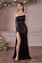 Cinderella Divine CH165 - Fitted Sleeveless Sequin Gown