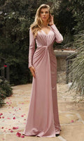 Cinderella Divine CH175 - Front Sheath V-Neck Gown