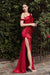 Cinderella Divine CU093 - Asymmetrical Evening Gown