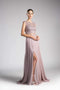 Cinderella Divine cd113 -  A-line Dress with Embellished Illusion Bateau