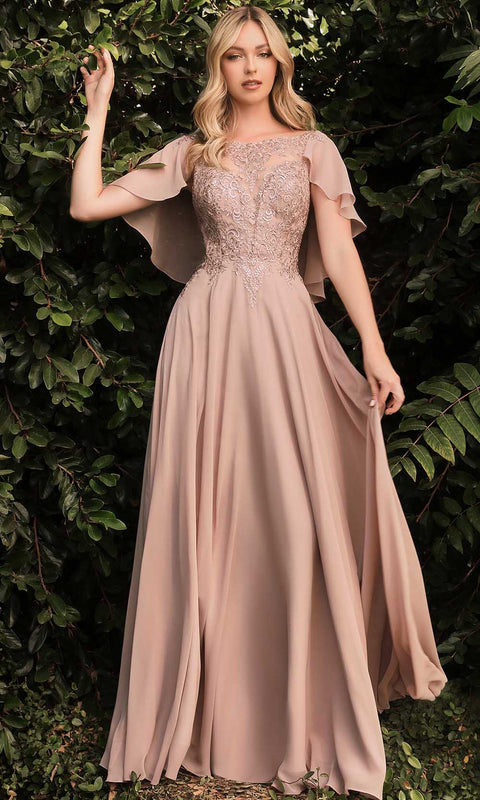 Cinderella Divine HT101 - Formal Illusion Bateau Dress