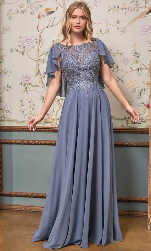 Cinderella Divine HT101 - Formal Illusion Bateau Dress