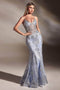 Cinderella Divine J810 - Shimmer Corset Bodice Evening Mermaid Gown