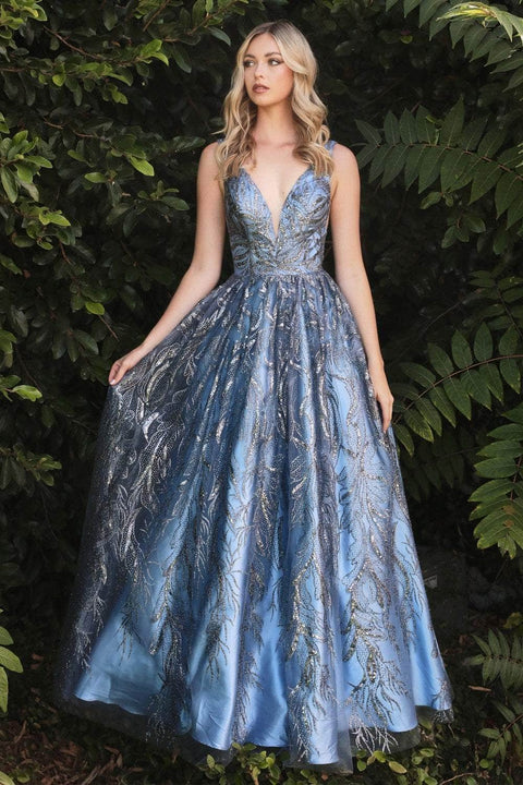 Cinderella Divine J812 - A-Line Gown with Glittery Embellishments