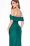 Cinderella Divine KV1050 - Off Shoulder Fitted Jersey Evening Gown
