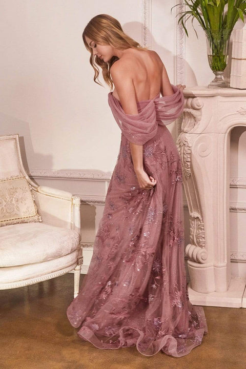 Cinderella Divine OC008 - Sweetheart Dress with Floral Appliqued