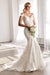 Cinderella Divine TY01 - Deep V-neck Trumpet Gown with Floral Applique