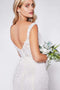 Cinderella Divine TY01 - Deep V-neck Trumpet Gown with Floral Applique