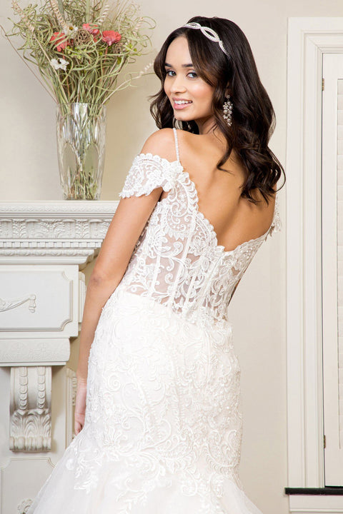 Cold Shoulder Mermaid Bridal Gown by GLS Gloria GL1938