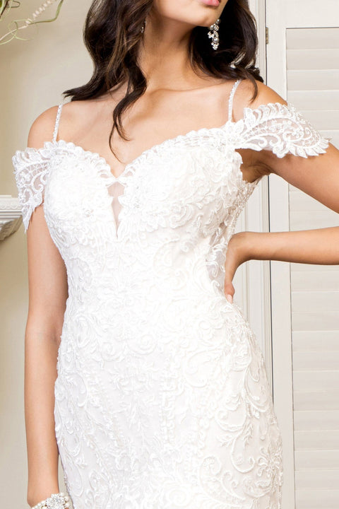 Cold Shoulder Mermaid Bridal Gown by GLS Gloria GL1938