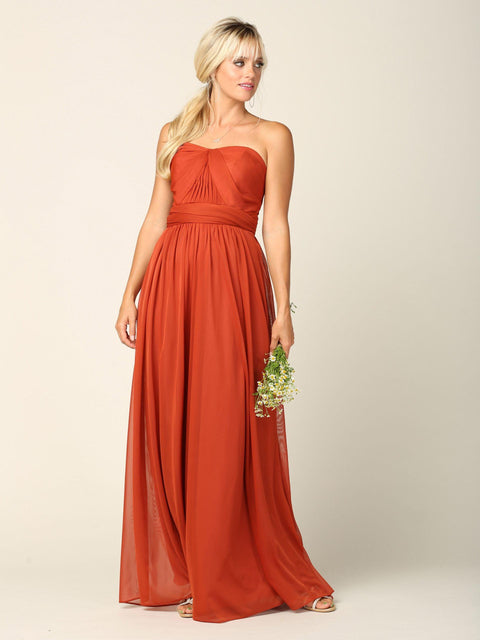 Long  Convertible Bridesmaids Dress