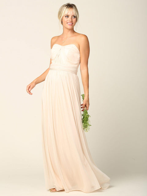 Long  Convertible Bridesmaids Dress