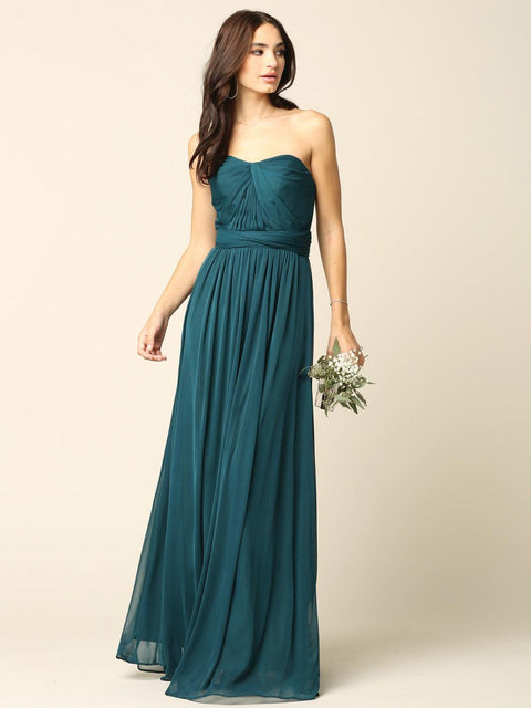 Long  Convertible Bridesmaids Dress
