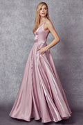 Corset Style V-Neck Dress by Juliet 223