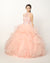 High Neck Ruffled Ball Gown by Juliet 1420