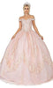 Dancing Queen - 1575 Floral Embroided Quinceanera Sweet 16 Dress.