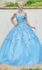Dancing Queen - 1577 Halter Embroidered Quinceanera Sweet 16 Ballgown