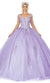 Dancing Queen - 1597 Beaded Floral V Neckline Quinceanera Sweet 16 Dress.