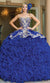 Dancing Queen - 1634 Strapless Embellished Ruffled Quniceanera, Sweet 16 Ball Gown