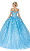 Dancing Queen - 1640 3D Floral Applique Quinceanera Sweet 16 Gown