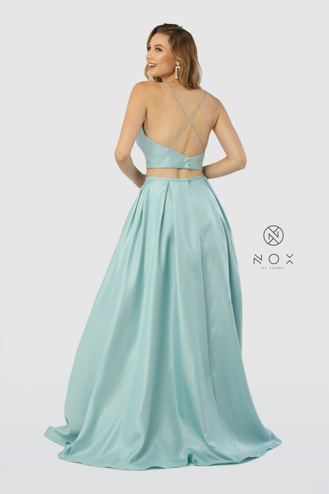 Sweetheart Roached Long Two-Piece Dress_E161 by Nox Anabel
