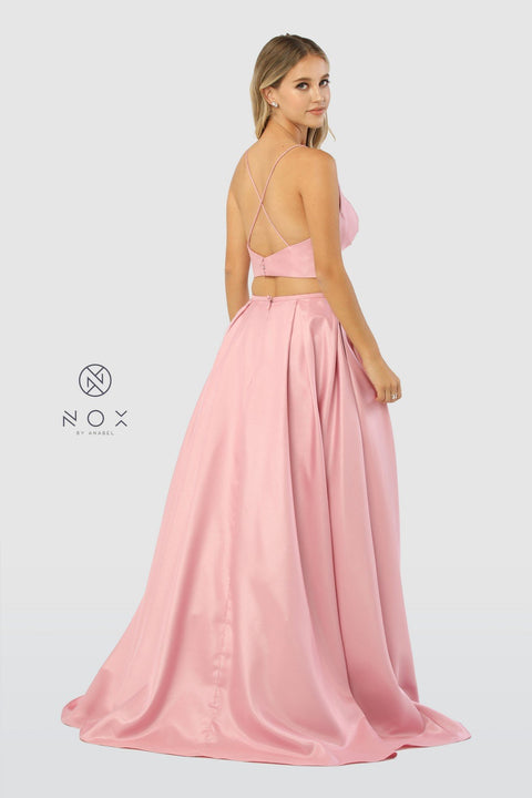 Sweetheart Roached Long Two-Piece Dress_E161 by Nox Anabel