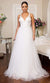 Elizabeth K - GL1901 Embellished Plunging V Neck A-line Gown