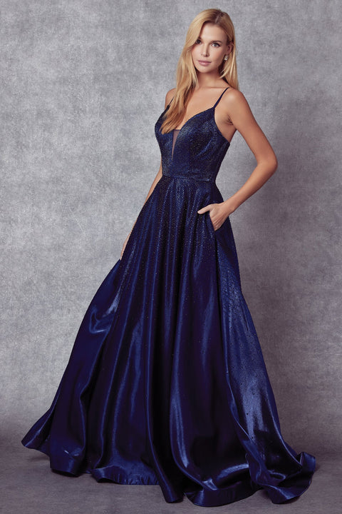 Sleeveless Embellished A-line Gown by Juliet 269
