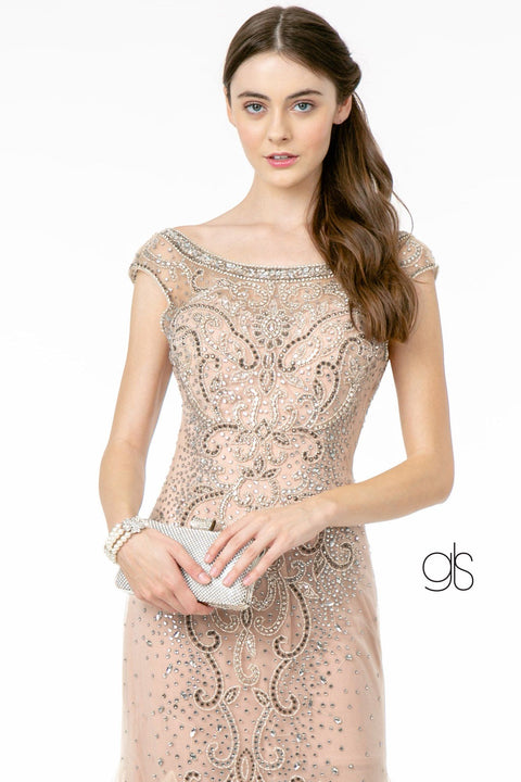 Elizabeth K GL2945's Mermaid Gown with Embellishments and Corset Back