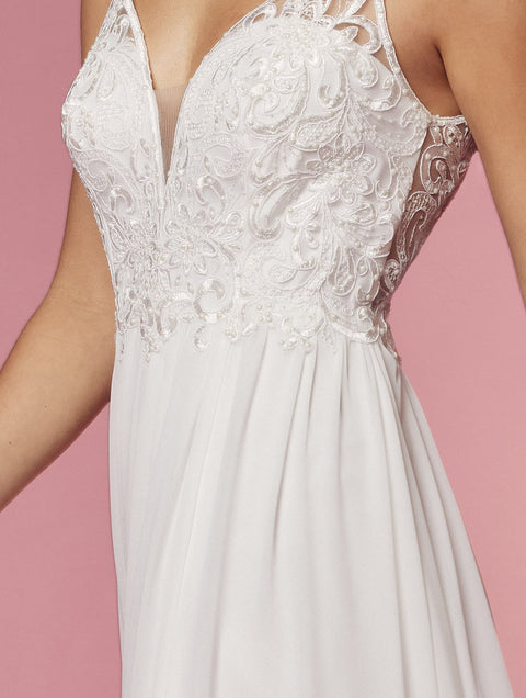 Embroidered A-line Bodice Gown by Nox Anabel Y299