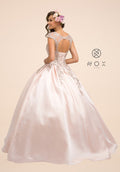 Cap Sleeve Embroidered Ball Gown by Nox Anabel U801