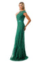 Coya M2732's Column Gown with Elegant Embroidered Cap Sleeves