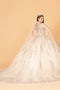 Cape Embroidered Ball Gown by Elizabeth K GL3076