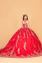 Cape Embroidered Ball Gown by Elizabeth K GL3076