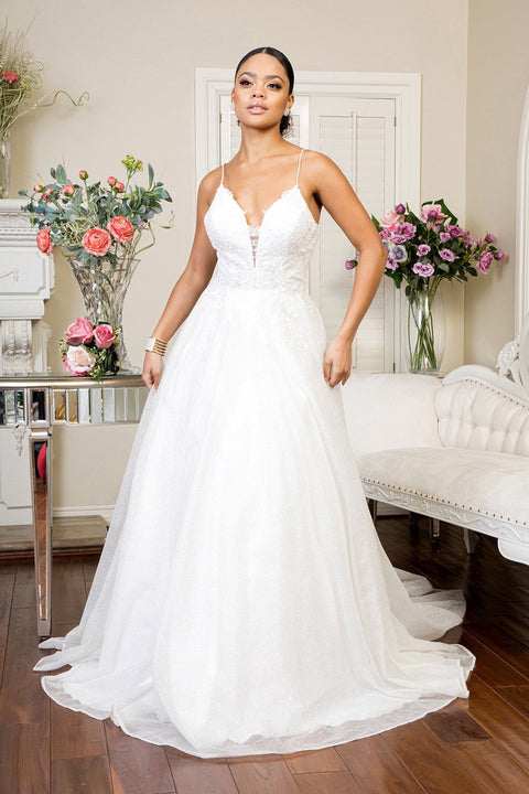 Ivory Elizabeth K GL1904's Wedding Dress with Embroidered Glitter Detailing