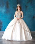 Quinceanera Embroidered Halter Dress by Calla SYL19016